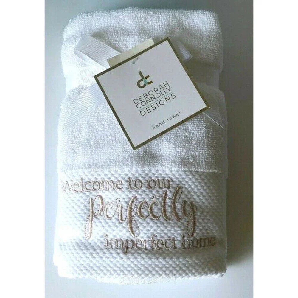 Deborah Connolly Hand Towels Bathroom Welcome to Our Imperfect Home Set of 2